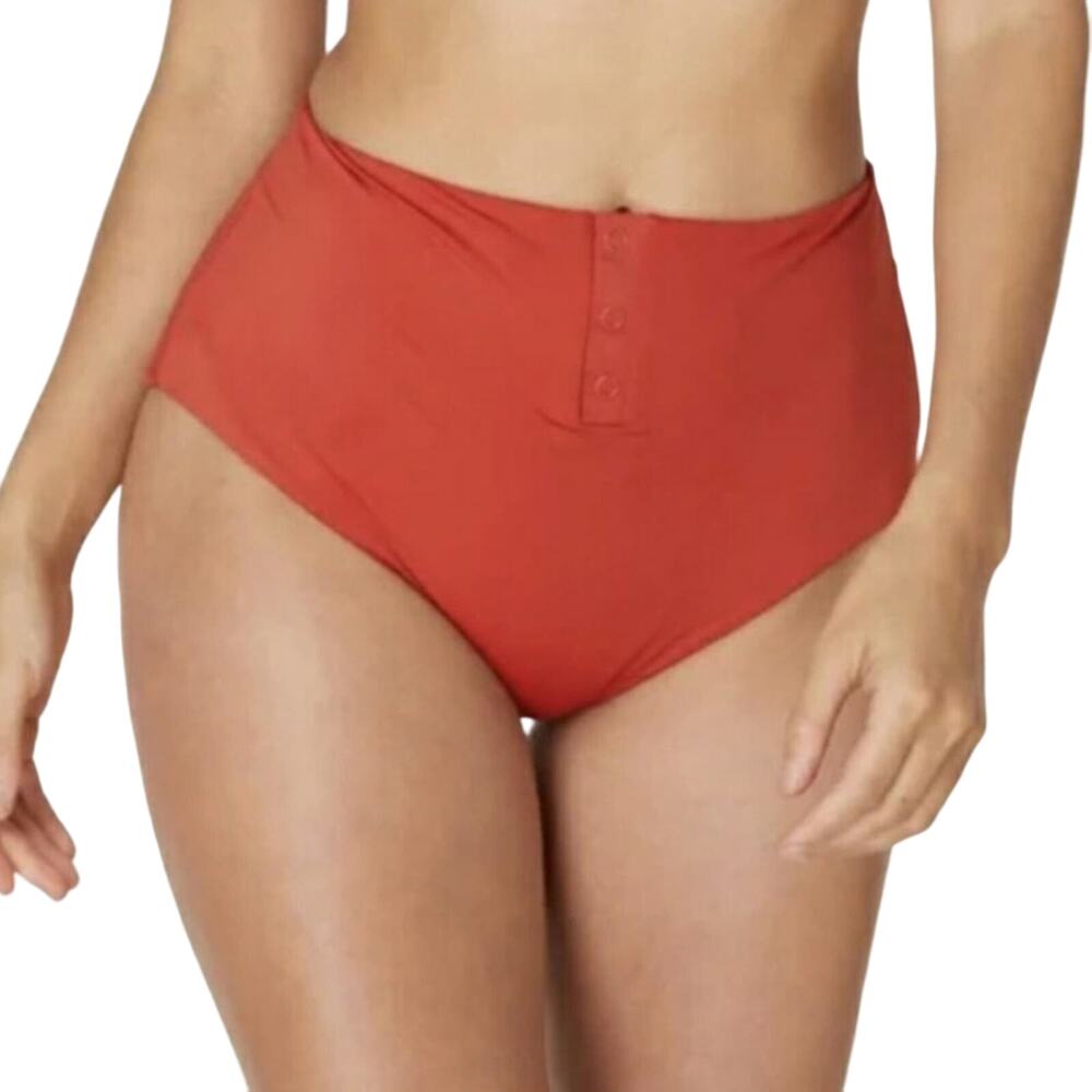 Andie The Snap Bottom Eco Nylon Chili Pepper Swimwear Bathing Suit Size S New